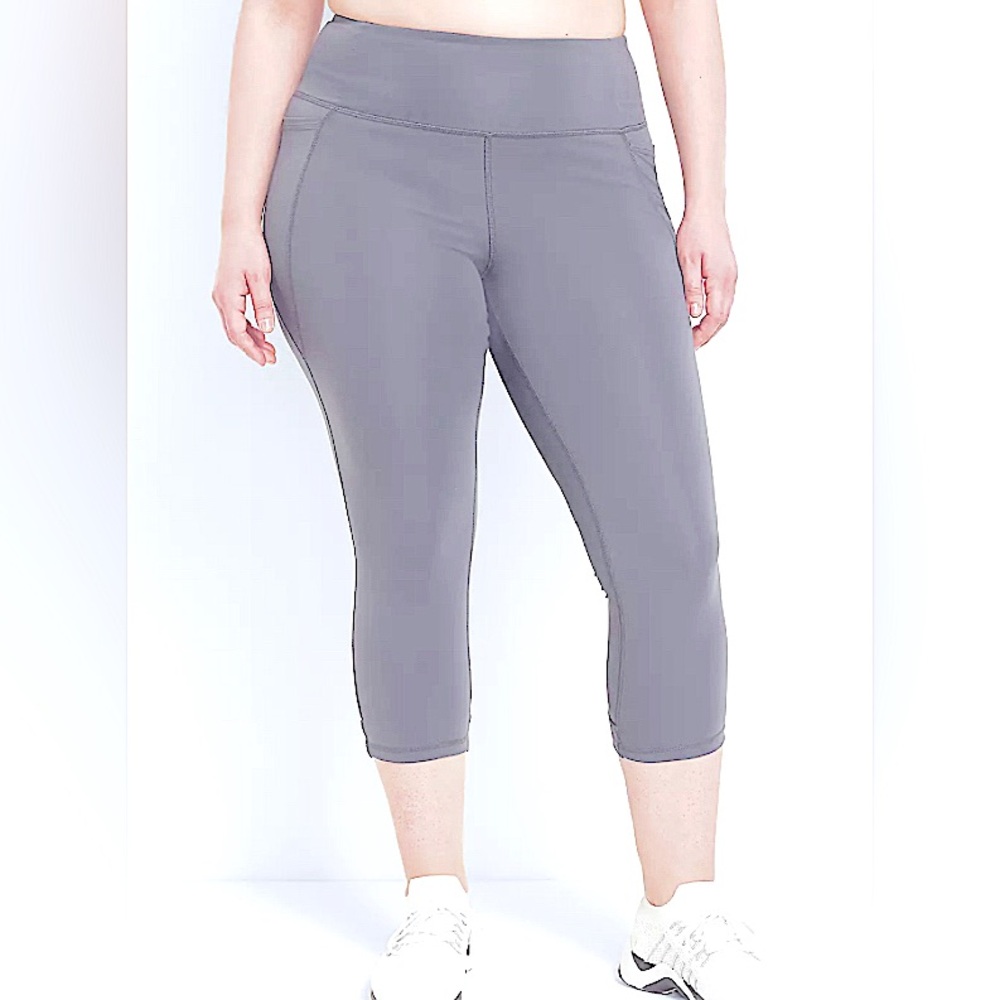 LIVI Active Lattice Crop Cotton leggings Heather gray  22/24… 3/$15